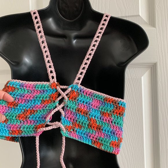 Handmade Women´s Crochet Top, Size M - Picture 8 of 10